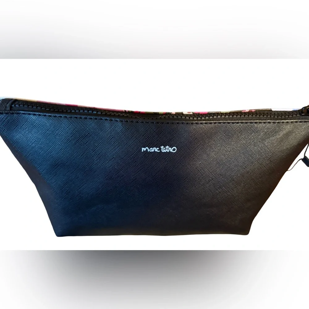 Marc Tetro NWT Classic Marc Adorable Colorful Floral Dog Print Cosmetic Bag - Picture 3 of 5